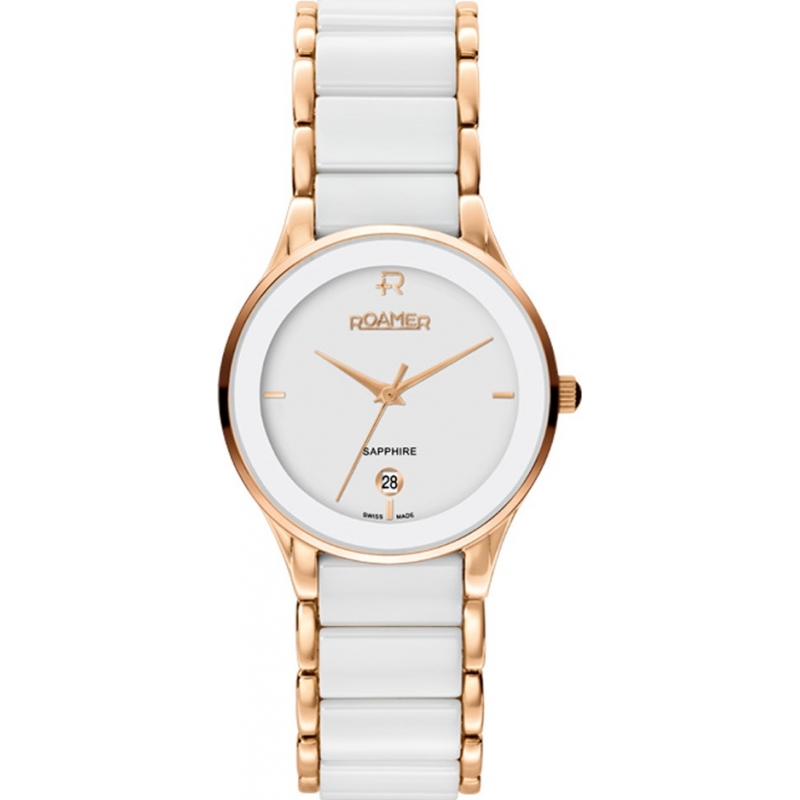 Roamer Ladies Ceraline Saphira White Ceramic Watch