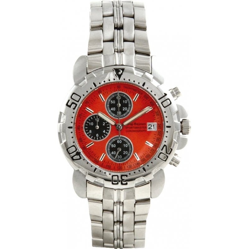 Krug Baumen Sportsmaster Orange Chronograph Watch