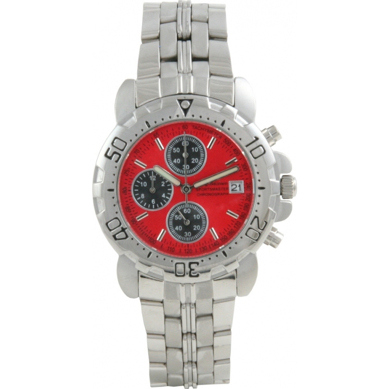 Krug Baumen Sportsmaster Red Sports Chronograph Watch