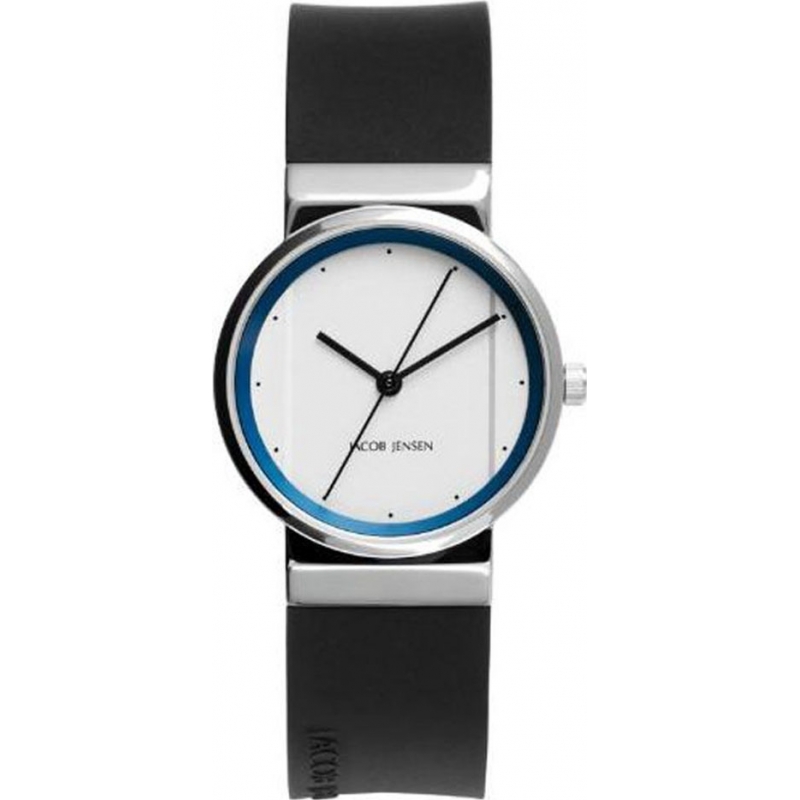 Jacob Jensen Ladies New Series White Black Watch