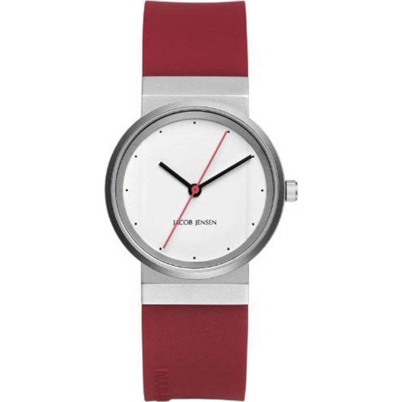 Jacob Jensen Ladies New Series White Red Watch