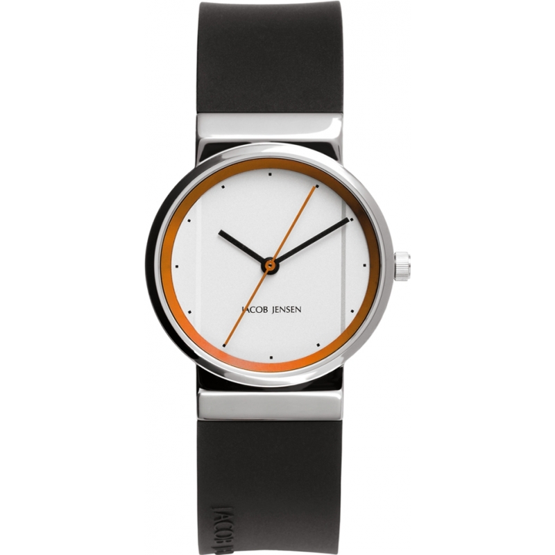 Jacob Jensen Ladies New Series White Black Watch