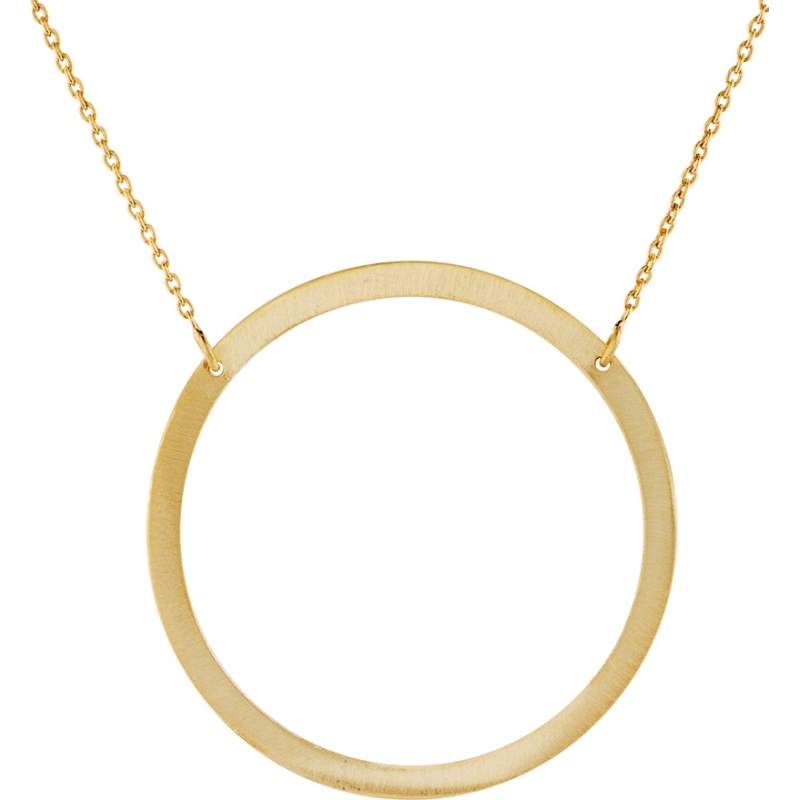 Nordahl Jewellery Ladies Gilded Chain Necklace With Circle Pendant