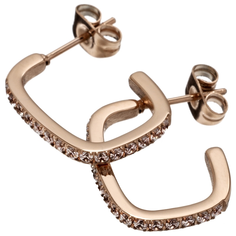 Edblad Ladies Jolie Cz Rose Gold Plated Earrings