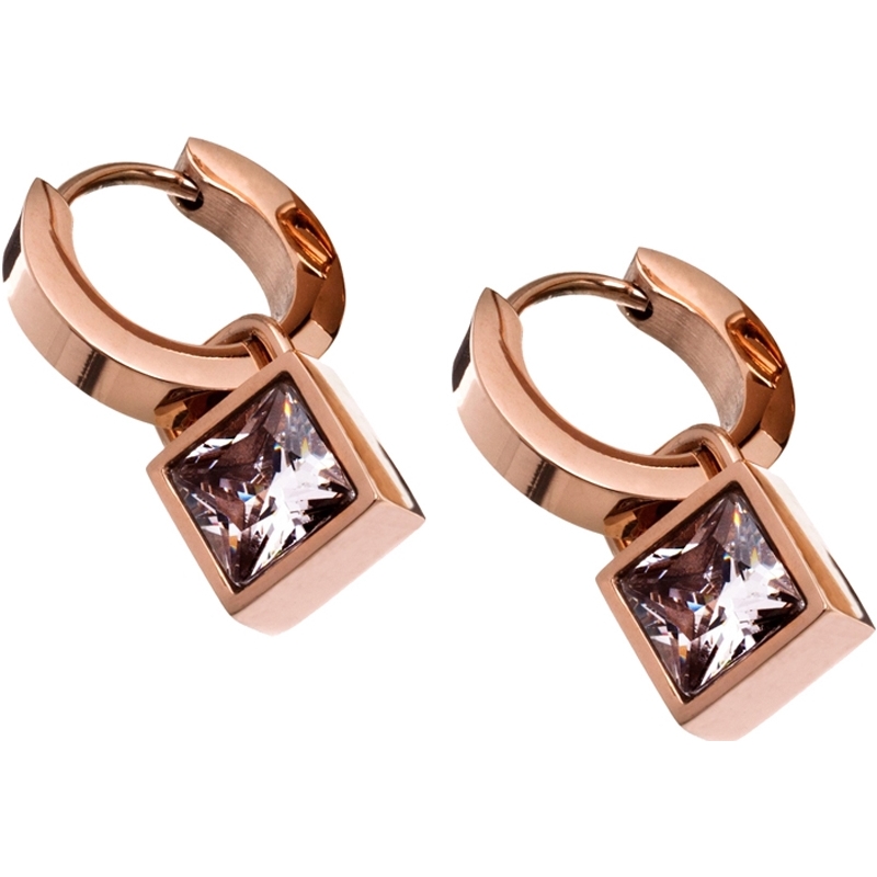 Edblad Ladies Quadrat Rose Gold Plated Orbit Earrings