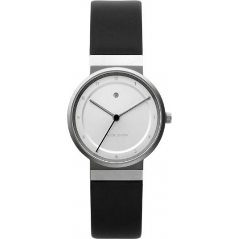 Jacob Jensen Ladies Dimension White Black Watch