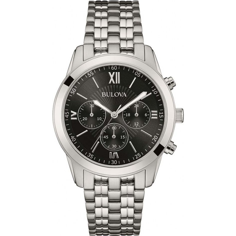 Bulova Mens Silver Tone Chronograph Watch