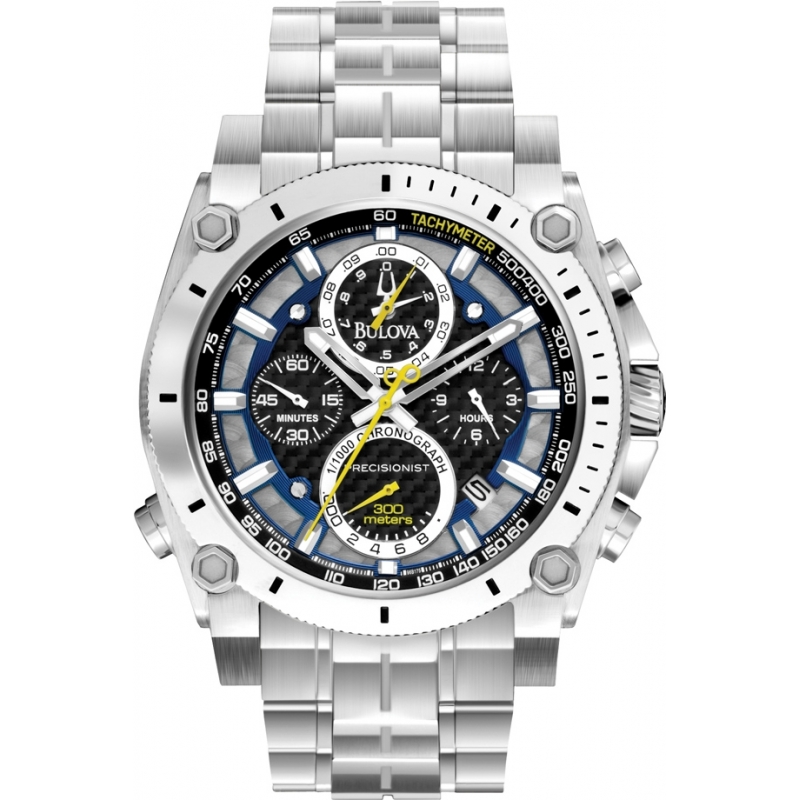 Bulova Mens Precisionist Silver Chronograph Watch