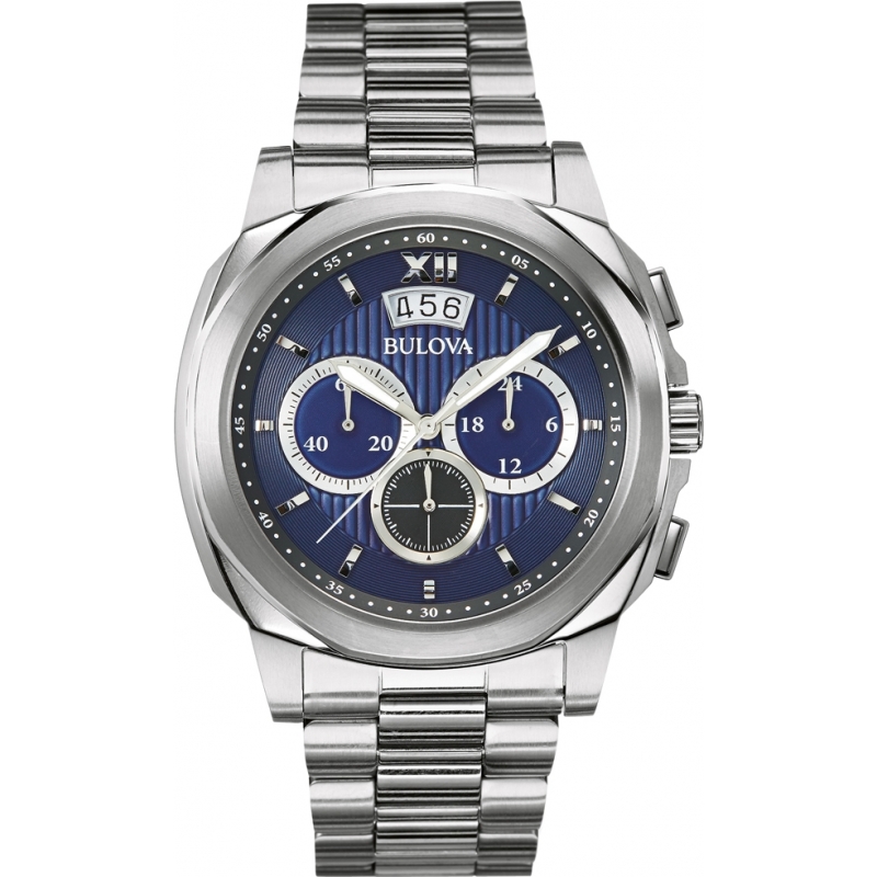 Bulova Mens Dress Silver Chronograph Watch