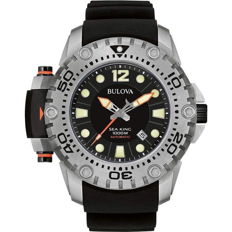 Bulova Mens Limited Edition Sea King Black Rubber Watch
