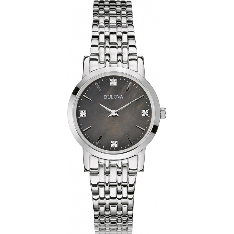 Bulova Ladies Diamond Gallery Silver Steel Bracelet Watch