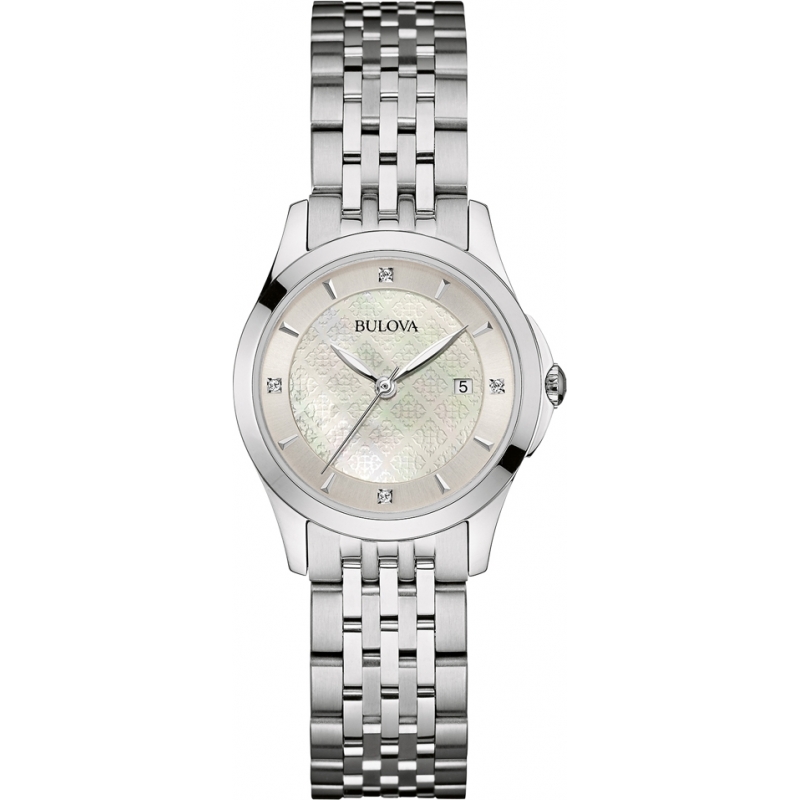 Bulova Ladies Diamond Gallery Silver Steel Bracelet Watch