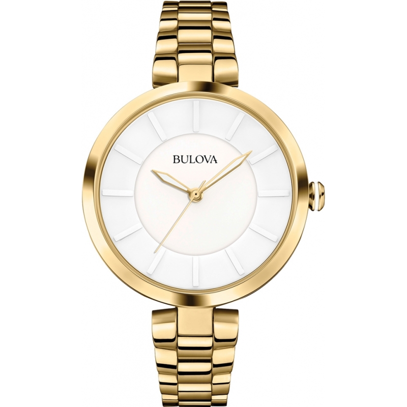 Bulova Ladies Dress Gold Steel Bracelet Watch