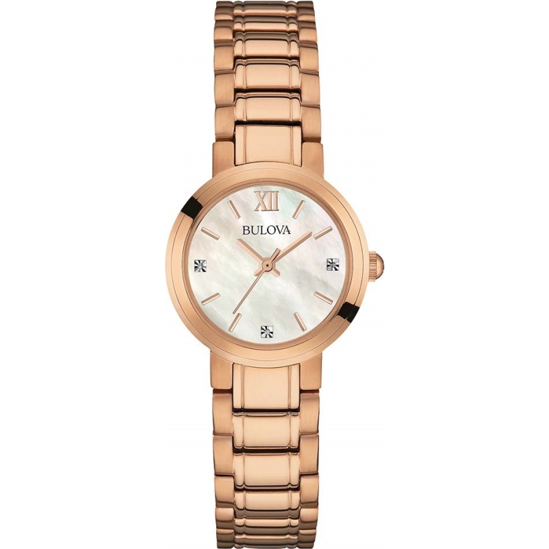 Bulova Ladies Rose Gold Plated Bracelet Watch