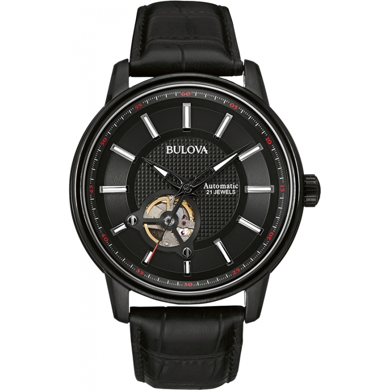 Bulova Mens Black Automatic Watch