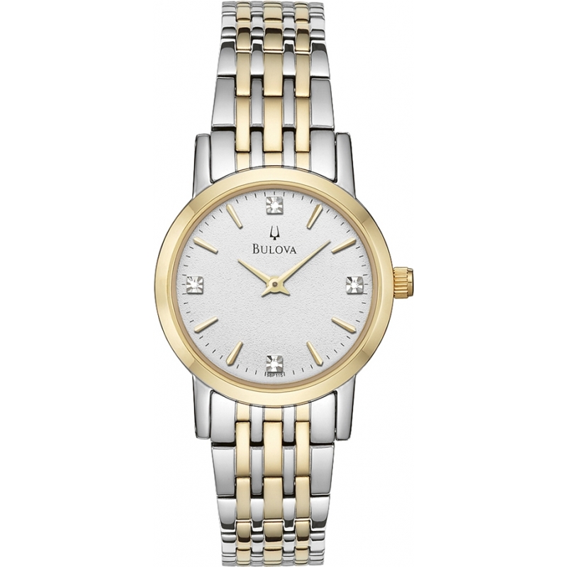 Bulova Ladies Two Tone Diamonds Thin Series Watch