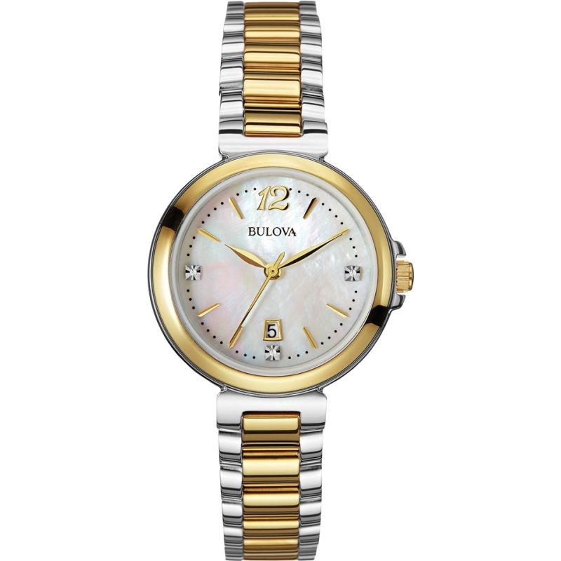 Bulova Ladies Diamond Gallery Two Tone Steel Bracelet Watch