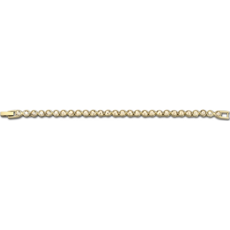 Swarovski Ladies Tennis Gold Bracelet with Golden Shadow Crystals