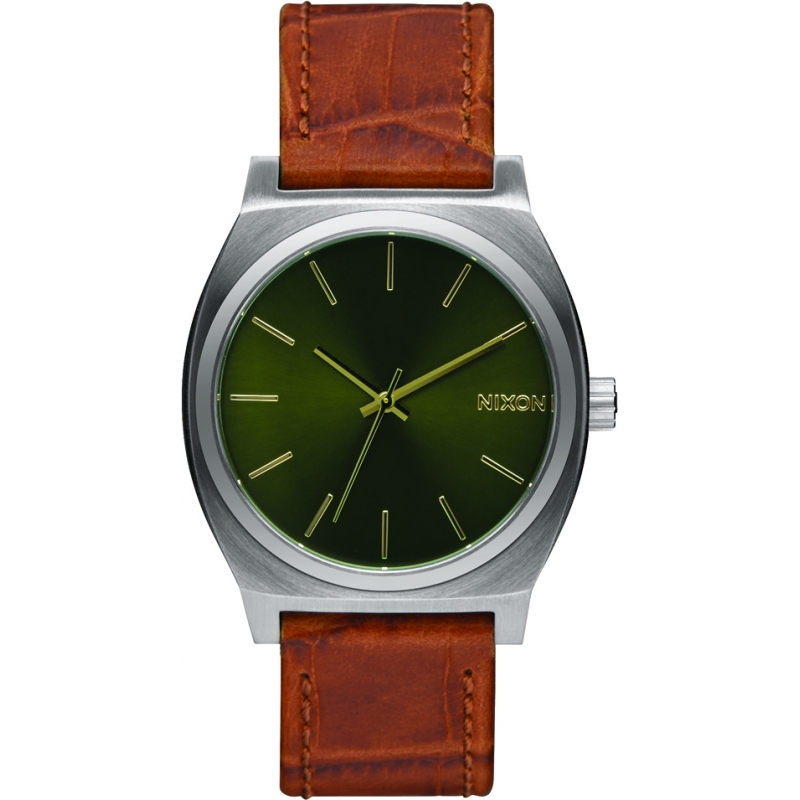 Nixon Mens Time Teller Saddle Gator Tapered Strap Watch