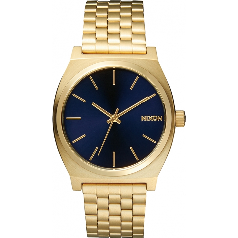 Nixon Mens Time Teller All Light Gold Cobalt Watch