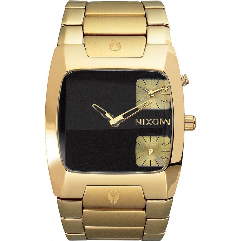 Nixon Banks Chronograph Gold Watch