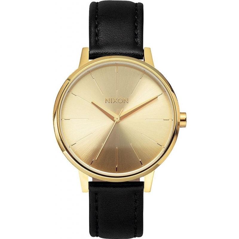 Nixon Kensington Leather Gold Black Watch