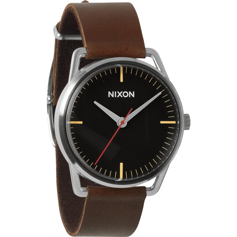 Nixon Mens Mellor Black Brown Watch