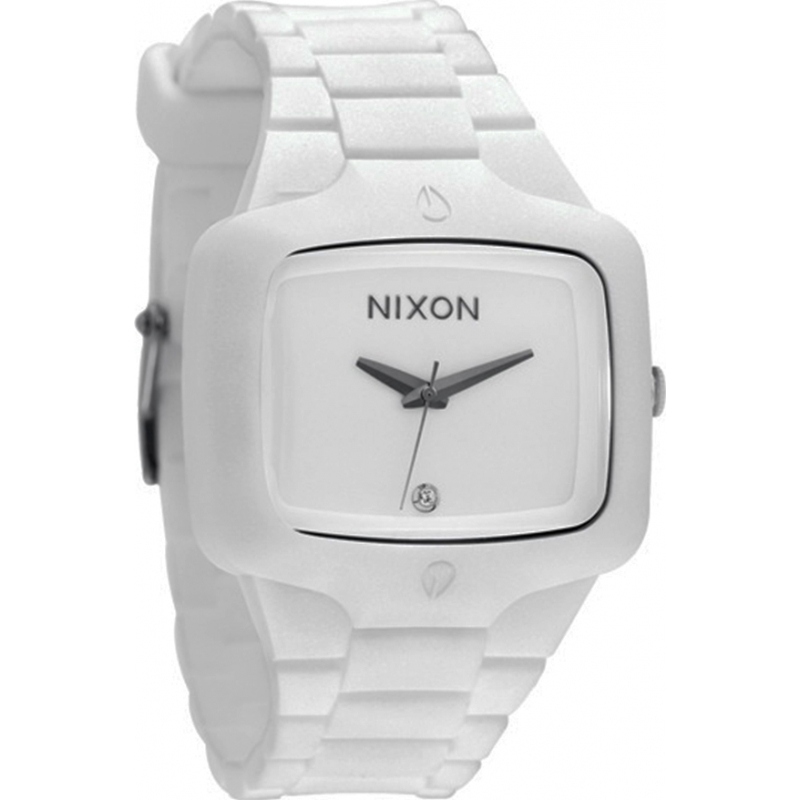 Nixon Rubber Player White Diamond Watch