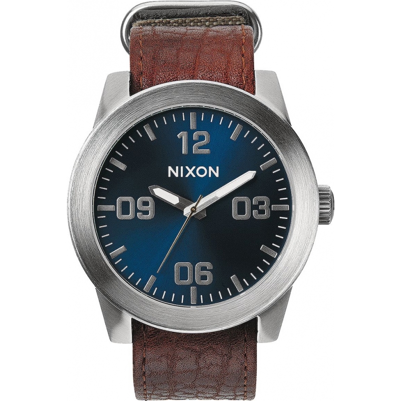 Nixon Mens Corporal Brown Blue Sunray Watch