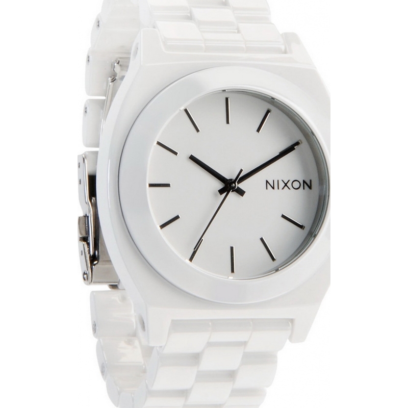 Nixon Ladies White Ceramic Time Teller Watch