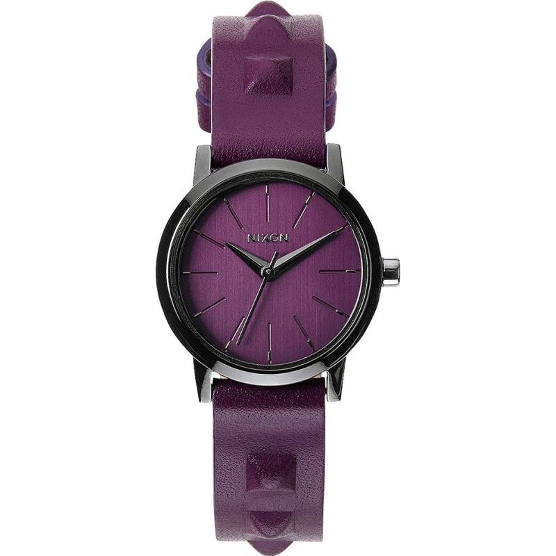 Nixon Ladies Kenzi Leather Bordeaux Studded Watch