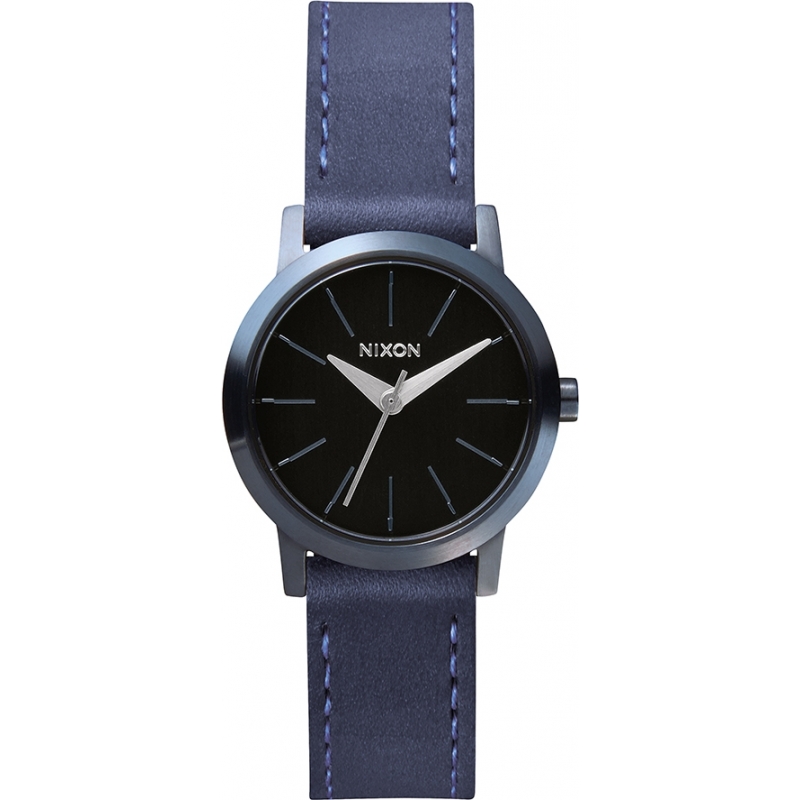 Nixon Ladies Kenzi Leather All Indigo Natural Watch