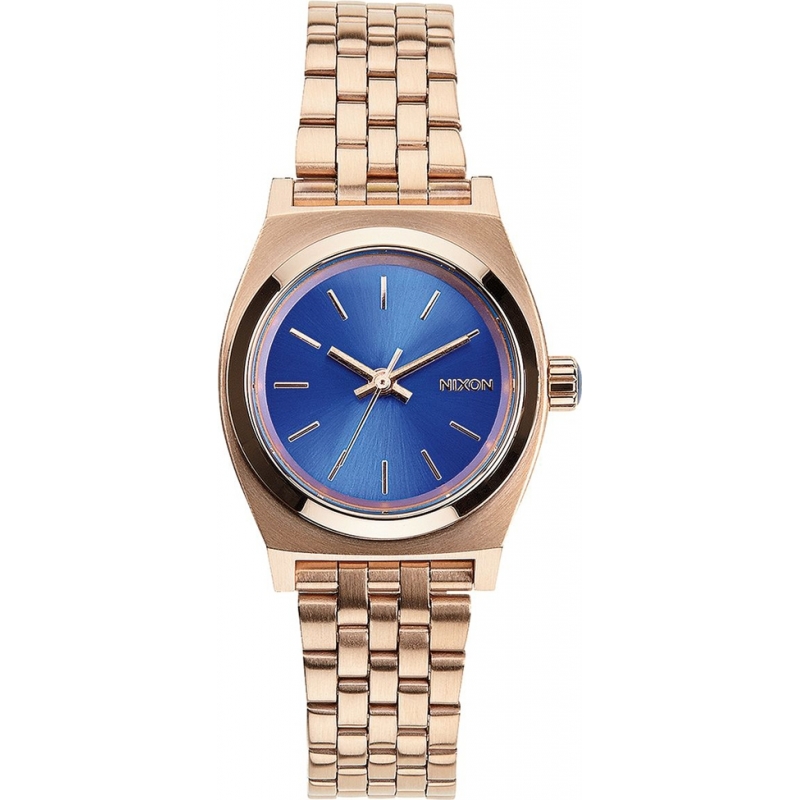 Nixon Ladies Small Time Teller Rose Gold Cobalt Watch