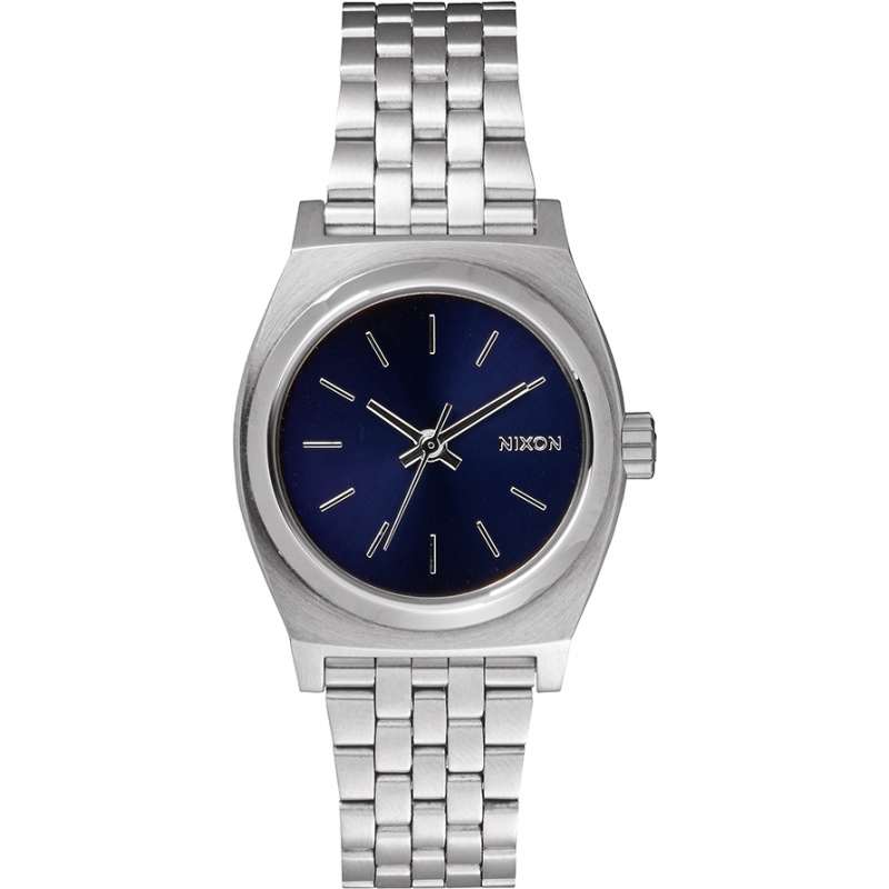 Nixon Ladies Small Time Teller All Silver Cobalt Watch