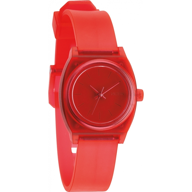 Nixon Ladies Small Time Teller P Translucent Coral Watch