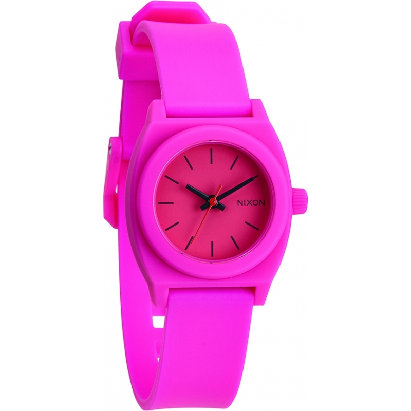 Nixon Ladies Small Time Teller P Hot Pink Watch