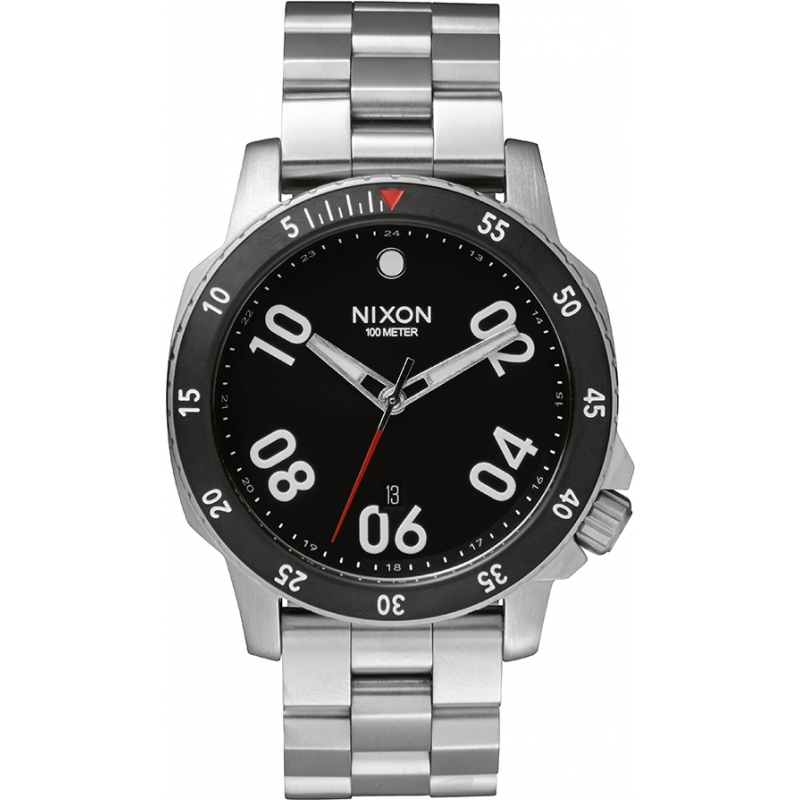 Nixon Mens Ranger Black Silver Watch