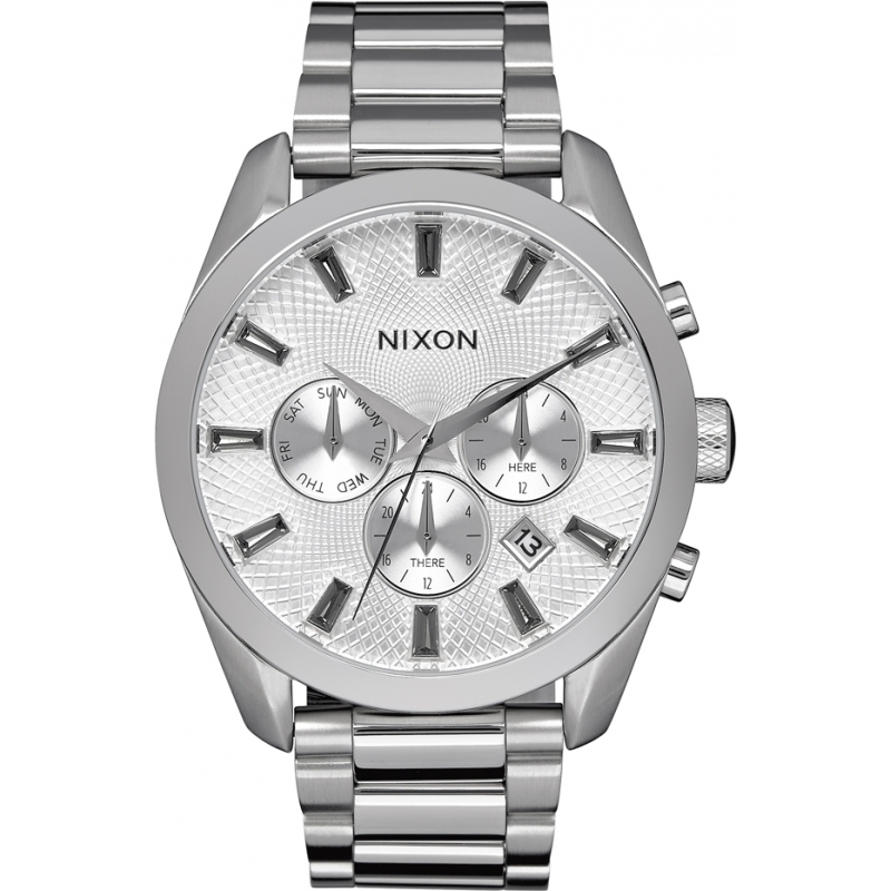 Nixon Ladies Bullet Chrono Crystal All Silver Watch
