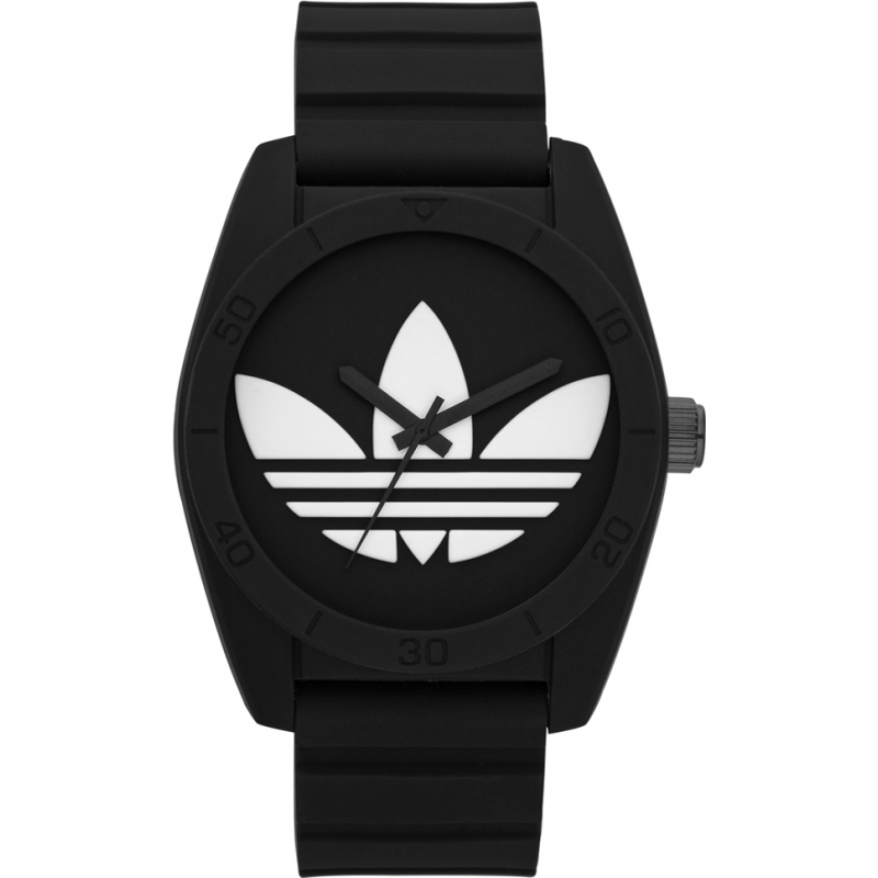 Adidas Santiago Black Silicone Watch