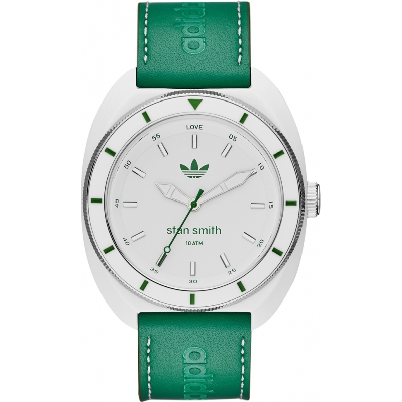 Adidas Mens Stan Smith Matte Green Mixed Strap Watch Watch