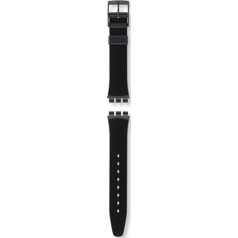 Swatch Original Gent Black Plastic Replacement Strap