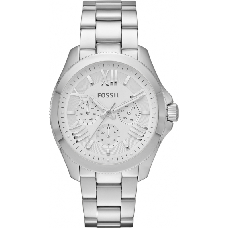 Fossil Ladies Cecile Silver Steel Chronograph Watch