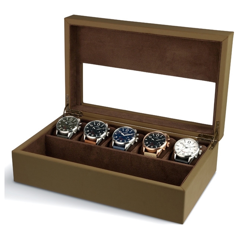 AVI-8 Mens AVI-8 Beige Collector Box with 5 Watch Compartments