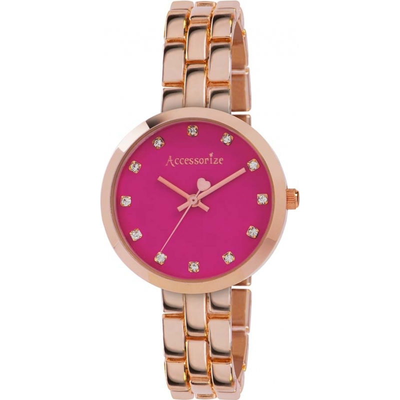 Accessorize Ladies Colour Pop Rose Gold Bracelet Watch