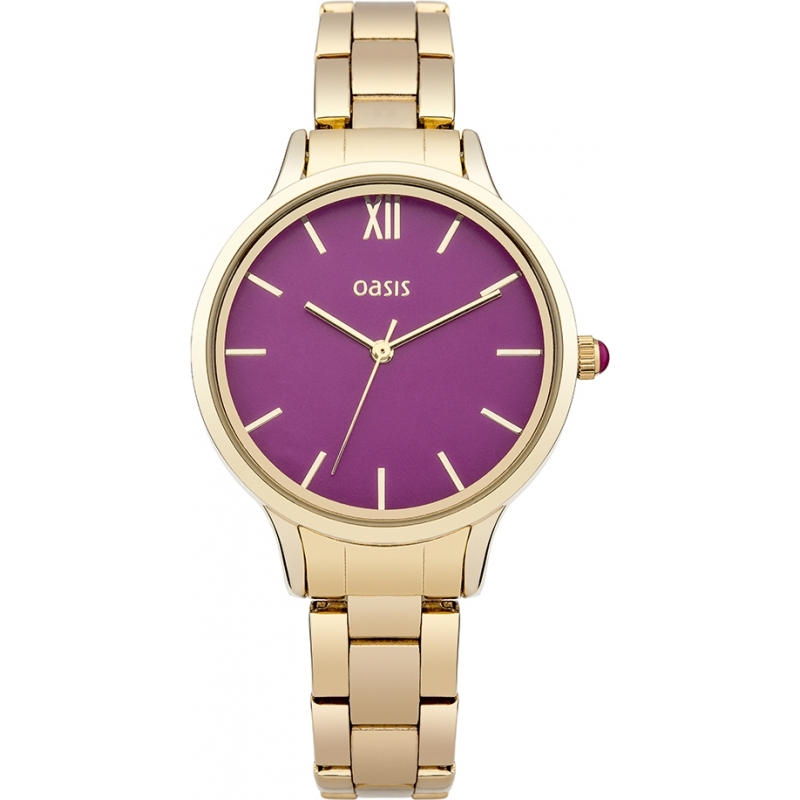 Oasis Ladies Pink and Gold Bracelet Watch