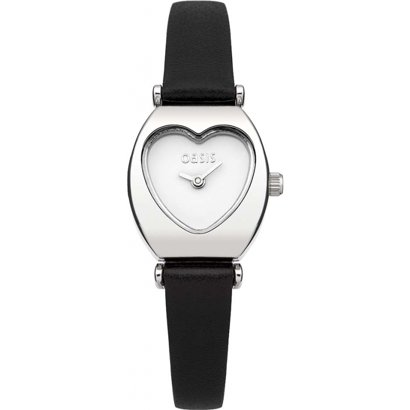 Oasis Ladies Black Leather Strap Watch