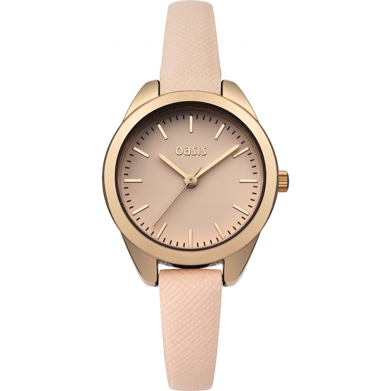 Oasis Ladies Nude Leather Strap Watch