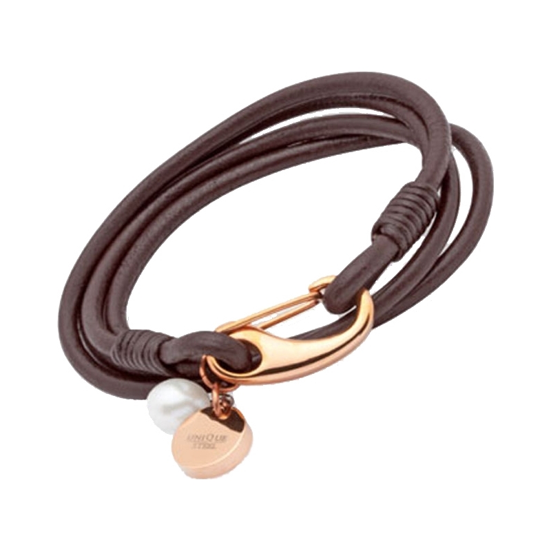 Unique Ladies Dark Brown Leather Bracelet