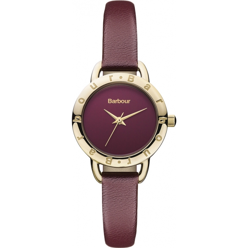 Barbour Ladies Lismore Burgundy Leather Strap Watch