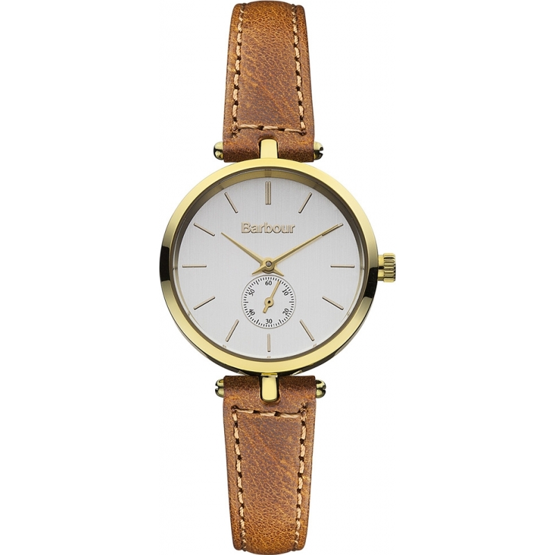 Barbour Ladies Lisle Brown Leather Strap Watch